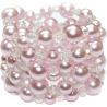Pulsera ancha de perlas, Rosa