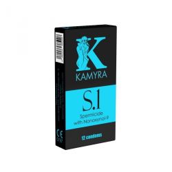 Kamyra S.1 Spermicede with Nonoxynol-9 Condoms [12 unidades]