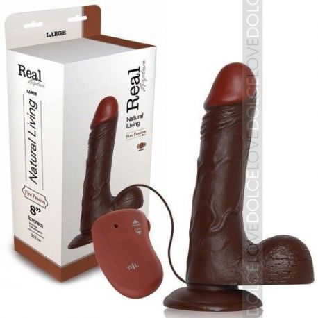 Vibrador Realistico Real Rapture Fire Passion [8'] [Negro]